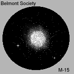 Drawing - Globular cluster - M15 - 24-inch Dob; Alvan Clark; high power - 150 x 150
