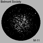 Drawing - Open cluster - M11 - Wild Duck - 150 x 150