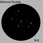 Drawing - Open cluster - M6 - 150 x 150