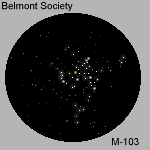 Drawing - Open cluster - M103 - 150 x 150