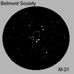 Drawing - Open cluster - M21 - 150 x 150