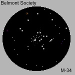 Drawing - Open cluster - M34 - 150 x 150