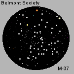 Drawing - Open cluster - M37 - 150 x 150