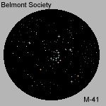 Drawing - Open cluster - M41 - 150 x 150