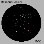 Drawing - Open cluster - M50 - 150 x 150