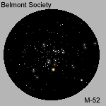 Drawing - Open cluster - M52 - 150 x 150