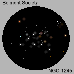 Drawing - Open cluster - NGC-1245 - 150 x 150
