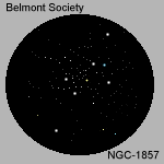 Drawing - Open cluster - NGC-1857 - 150 x 150