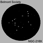 Drawing - Open cluster - NGC-2169 - 150 x 150