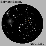 Drawing - Open cluster - NGC-2360 - Caroline's Cluster - 150 x 150