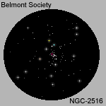 Drawing - Open cluster - NGC-2516 - Southern Jewelbox - 150 x 150
