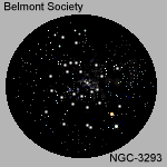 Drawing - Open cluster - NGC-3293 - 20 inch Dob - 150 x 150