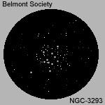 Drawing - Open cluster - NGC-3293 - 150 x 150