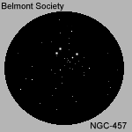 Drawing - Open cluster - NGC-457 - 150 x 150