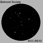 Drawing - Open cluster - NGC-6910 - 150 x 150