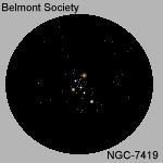 Drawing - Open cluster - NGC-7419 - 150 x 150