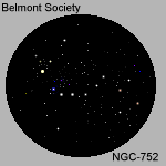 Drawing - Open cluster - NGC-752 - 150 x 150