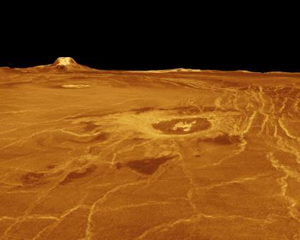 Superf&iacute;cie de Venus (Eistla Regio) en una imatge de radar